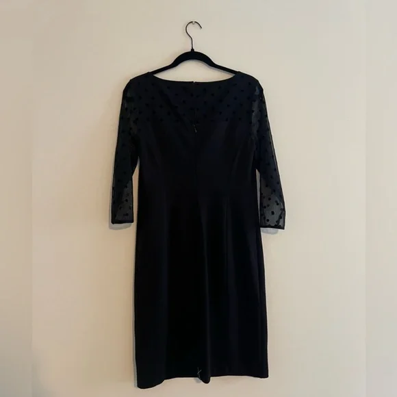 Talbots - Black Polka Dot Dress - Size 6 - Picture 6 of 9